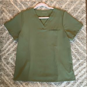 Mandala Scrub Top on Sage Green Size Medium